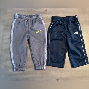 Nike boys bundle lot of 2 pairs of jogger sweatpants 12 months